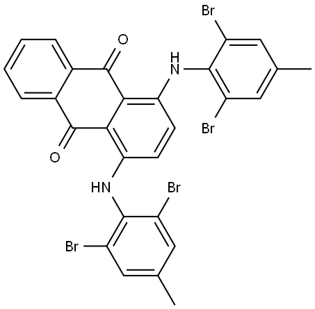 1,4-bis[(2,6-dibromo-4-methylphenyl)amino]anthraquinone Structure