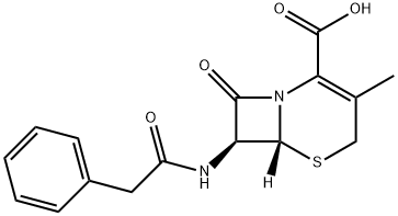 (6R-cis)-3-methyl-8-oxo-7-(phenylacetamido)-5-thia-1-azabicyclo[4.2.0]oct-2-ene-2-carboxylic acid  Structure