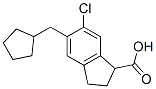 6-chloro-5-(cyclopentylmethyl)-2,3-dihydro-1H-indene-1-carboxylic acid Structure