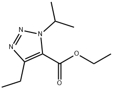 1H-1,2,3-Triazole-5-carboxylicacid,4-ethyl-1-(1-methylethyl)-,ethylester(9CI) Structure