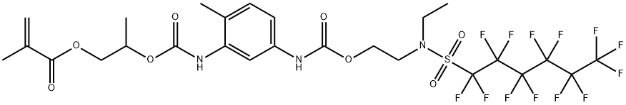 2-[[[[5-[[[2-[ethyl[(tridecafluorohexyl)sulphonyl]amino]ethoxy]carbonyl]amino]-2-methylphenyl]amino]carbonyl]oxy]propyl methacrylate Structure