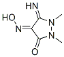 3,4-Pyrazolidinedione,  5-imino-1,2-dimethyl-,  4-oxime Structure