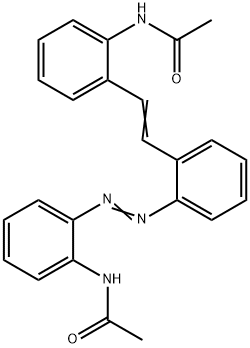 N-[2-[2-[2-[[2-(Acetylamino)phenyl]azo]phenyl]ethenyl]phenyl]acetamide Structure