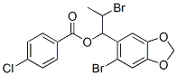 [2-bromo-1-(6-bromobenzo[1,3]dioxol-5-yl)propyl] 4-chlorobenzoate Structure