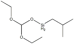 Bis(ethoxy)methoxy(2-methylpropyl)silane Structure