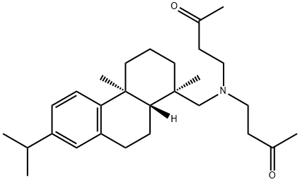 [1R-(1alpha,4abeta,10aalpha)]-4,4'-[[[1,2,3,4,4a,9,10,10a-octahydro-7-isopropyl-1,4a-dimethylphenanthren-1-yl]methyl]imino]bisbutan-2-one Structure