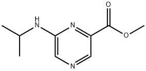 Pyrazinecarboxylic acid, 6-[(1-methylethyl)amino]-, methyl ester (9CI) Structure