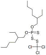 [(Trichloromethyl)dithio]thiophosphonic acid O,O-bis(2-ethylhexyl) ester Structure