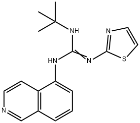3-isoquinolin-5-yl-2-tert-butyl-1-(1,3-thiazol-2-yl)guanidine Structure
