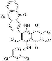7,9-dichloro-6,20-dihydro-5H-naphtho[2,3-c]naphth[2',3':6,7]indolo[3,2-a]acridine-5,11,14,19,21-pentone Structure