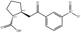 TRANS-2-[2-OXO-2-(3-NITROPHENYL)ETHYL]CYCLOPENTANE-1-CARBOXYLIC ACID Structure