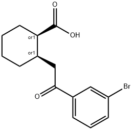 CIS-2-[2-(3-BROMOPHENYL)-2-OXOETHYL]CYCLOHEXANE-1-CARBOXYLIC ACID Structure