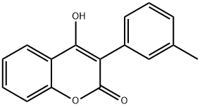 4-Hydroxy-3-(m-tolyl)-2H-1-benzopyran-2-one Structure