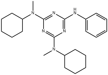 N,N'-(6-Anilino-s-triazine-2,4-diyl)bis(N-methylcyclohexylamine) Structure