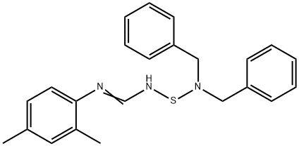 N1-Dibenzylaminothio-N2-(2,4-xylyl)formamidine Structure