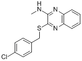 3-[(4-Chlorobenzyl)thio]-N-methyl-2-quinoxalinamine Structure