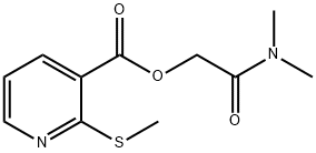 3-Pyridinecarboxylic acid, 2-(methylthio)-, 2-(dimethylamino)-2-oxoethyl ester Structure