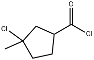 Cyclopentanecarbonyl chloride, 3-chloro-3-methyl- (9CI) Structure
