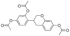 4-[7-(Acetyloxy)-3,4-dihydro-2H-1-benzopyran-3-yl]-1,3-benzenediol diacetate Structure