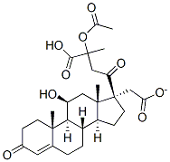 11beta-hydroxypregn-4-ene-3,20-dione 17-acetate 21-(2-acetoxypropionate) Structure