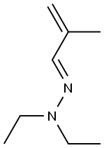 2-Methylpropenal diethylhydrazone Structure