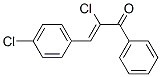 2-chloro-3-(4-chlorophenyl)-1-phenyl-prop-2-en-1-one Structure