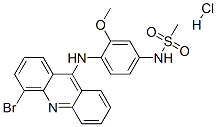 N-[4-[(4-bromoacridin-9-yl)amino]-3-methoxy-phenyl]methanesulfonamide hydrochloride Structure