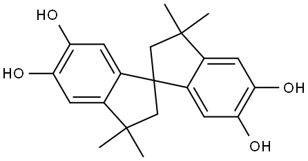 5,5',6,6'-TETRAHYDROXY-3,3,3',3'-TETRAMETHYL-1,1'-SPIROBISINDANE Structure