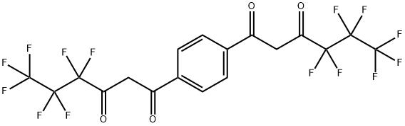 1,4-Bis(4,4,5,5,6,6,6-heptafluoro-1,3-dioxohexyl)benzene Structure