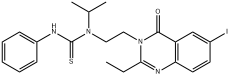 1-[2-(2-ethyl-6-iodo-4-oxo-quinazolin-3-yl)ethyl]-3-phenyl-1-propan-2- yl-thiourea Structure