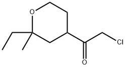 Ethanone, 2-chloro-1-(2-ethyltetrahydro-2-methyl-2H-pyran-4-yl)- (9CI) Structure
