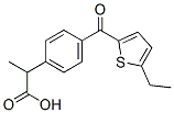 2-[4-(5-ethylthiophene-2-carbonyl)phenyl]propanoic acid Structure