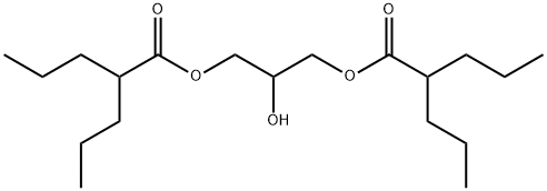 2-hydroxypropane-1,3-diyl bis(2-propylvalerate)  Structure