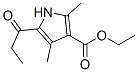 2,4-Dimethyl-5-(1-oxopropyl)1H-pyrrole-3-carboxylic acid ethyl ester Structure