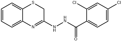 Benzoic acid, 2,4-dichloro-, 2-(2H-1,4-benzothiazin-3-yl)hydrazide Structure