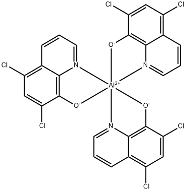 tris(5,7-dichloroquinolin-8-olato-N1,O8)aluminium Structure