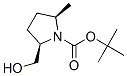 1-Pyrrolidinecarboxylicacid,2-(hydroxymethyl)-5-methyl-,1,1-dimethylethylester,(2R,5R)-(9CI) Structure