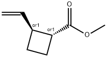 Cyclobutanecarboxylic acid, 2-ethenyl-, methyl ester, trans- (9CI) Structure