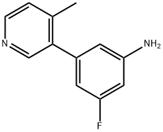 Benzenamine, 3-fluoro-5-(4-methyl-3-pyridinyl)- (9CI) Structure