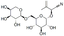 3-Butenenitrile, 2-((6-O-alpha-L-arabinopyranosyl-beta-D-glucopyranosy l)oxy)-3-methyl-, (2S)- Structure