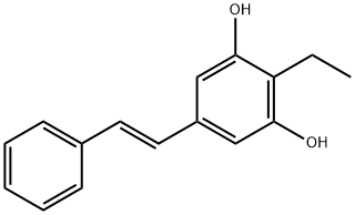 3,5-dihydroxy-4-ethylstilbene Structure