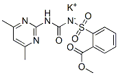 methyl o-[[[[(4,6-dimethyl-2-pyrimidinyl)amino]carbonyl]amino]sulphonyl]benzoate, monopotassium salt Structure