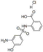 2-[[(3-amino-4-hydroxyphenyl)sulphonyl]amino]benzoic acid hydrochloride Structure