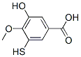 5-hydroxy-3-mercapto-4-methoxybenzoic acid Structure