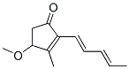 2-Cyclopenten-1-one,4-methoxy-3-methyl-2-(1,3-pentadienyl)-,(+)-(7CI) Structure