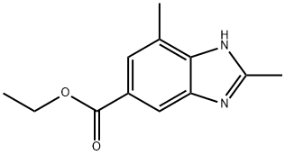 1H-Benzimidazole-5-carboxylicacid,2,7-dimethyl-,ethylester(9CI) Structure