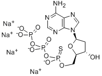 2'-DEOXYADENOSINE-5'-O-(1-THIOTRIPHOSPHATE), RP-ISOMER SODIUM SALT Structure
