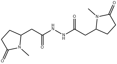 bis[1-methyl-5-oxopyrrolidine-2-aceto]hydrazide Structure