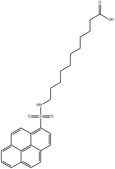 11-(PYRENE-1-SULFONYLAMINO)UNDECANOIC ACID Structure