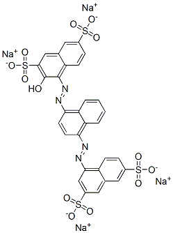 4-[[4-[(3,6-disulpho-1-naphthyl)azo]-1-naphthyl]azo]-3-hydroxynaphthalene-2,7-disulphonic acid, sodium salt Structure